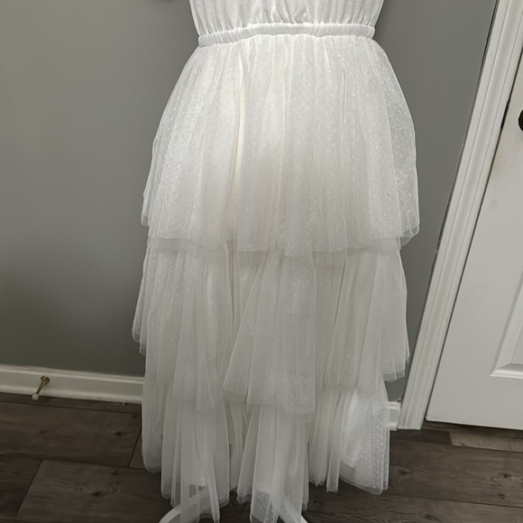 Tessa Tiered Tulle Tank Dress- White- Medium - Picture 5 of 10
